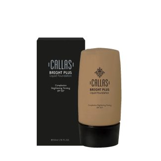 Callas Bright Plus Liquid Foundation #4 -SPF50-(Dark Honey) (1.76 oz/50 ml)