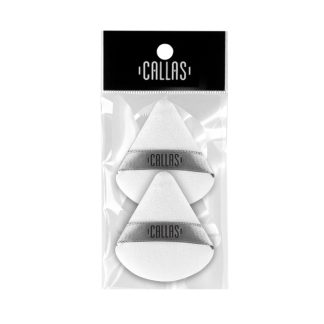 Callas Triangle Velour Puff 2 Pieces(White)