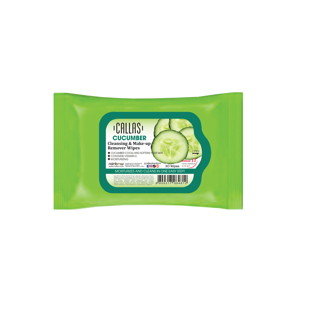 Callas Cleansing & Make-up Remover Wipes 30 Wipes (Cucumber) x 12 Pieces Callas Cleansing & Make-up Remover Wipes 30 Wipes (Cucumber) x 12 Pieces