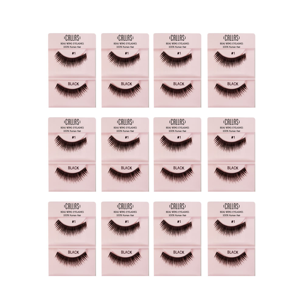 Callas Beau Wing Eyelashes #01 (1 pair x Minimum 12 sets) Callas Beau Wing Eyelashes #01 (1 pair x Minimum 12 sets)
