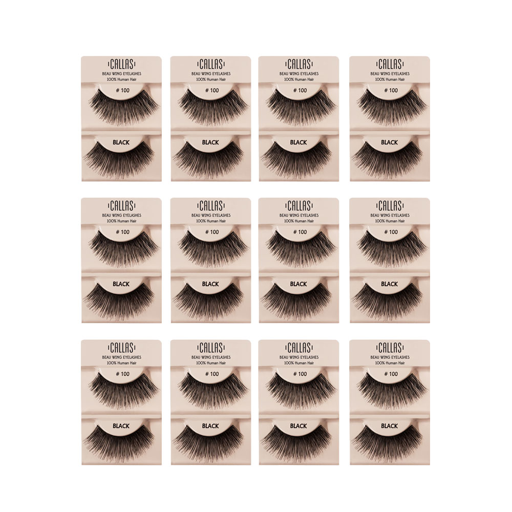 Callas Beau Wing Eyelashes #100 (1 pair x Minimum 12 sets) Callas Beau Wing Eyelashes #100 (1 pair x Minimum 12 sets)