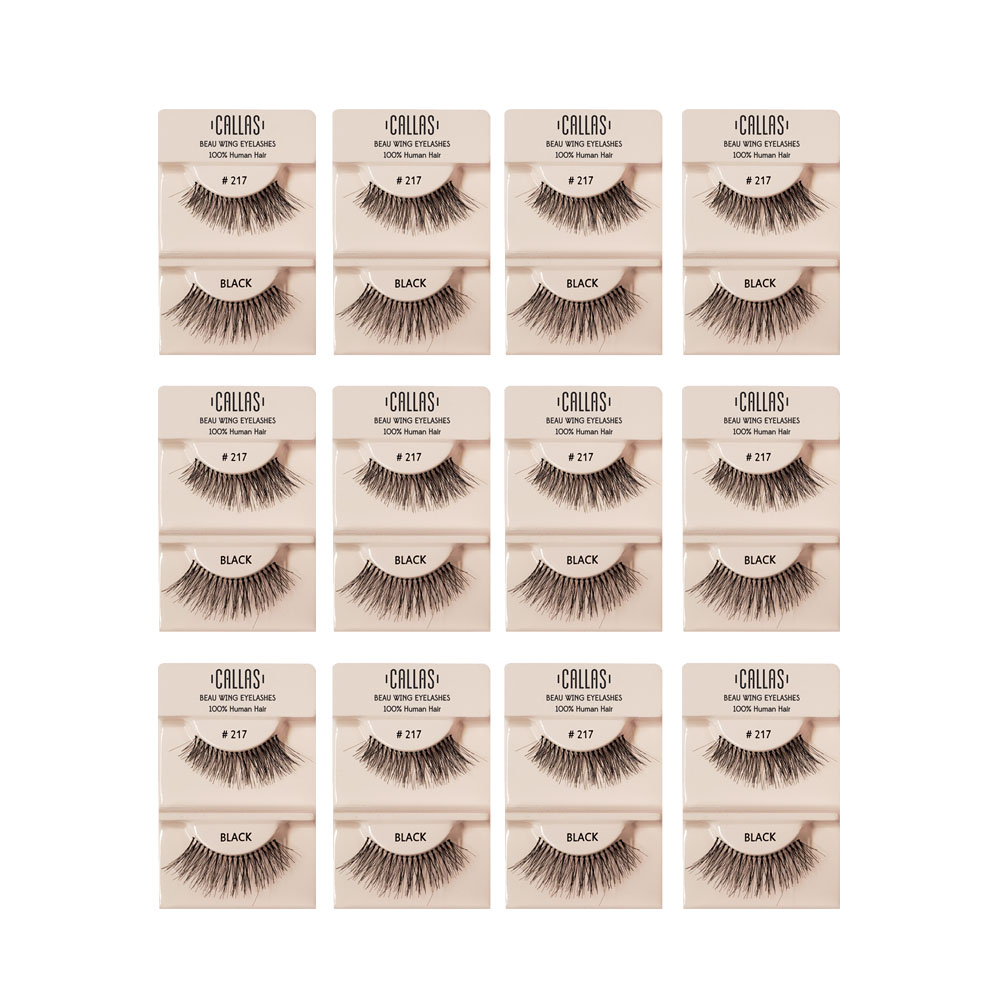 Callas Beau Wing Eyelashes #217 (1 pair x Minimum 12 sets) Callas Beau Wing Eyelashes #217 (1 pair x Minimum 12 sets)