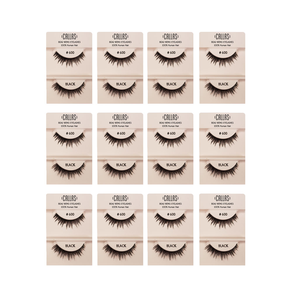 Callas Beau Wing Eyelashes #600 (1 pair x Minimum 12 sets) Callas Beau Wing Eyelashes #600 (1 pair x Minimum 12 sets)