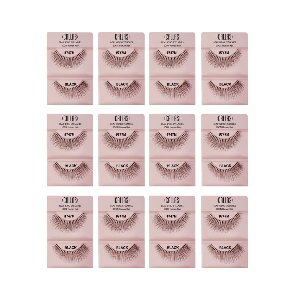 Callas Beau Wing Eyelashes #747 M (1 pair x Minimum 12 sets) Callas Beau Wing Eyelashes #747 M (1 pair x Minimum 12 sets)