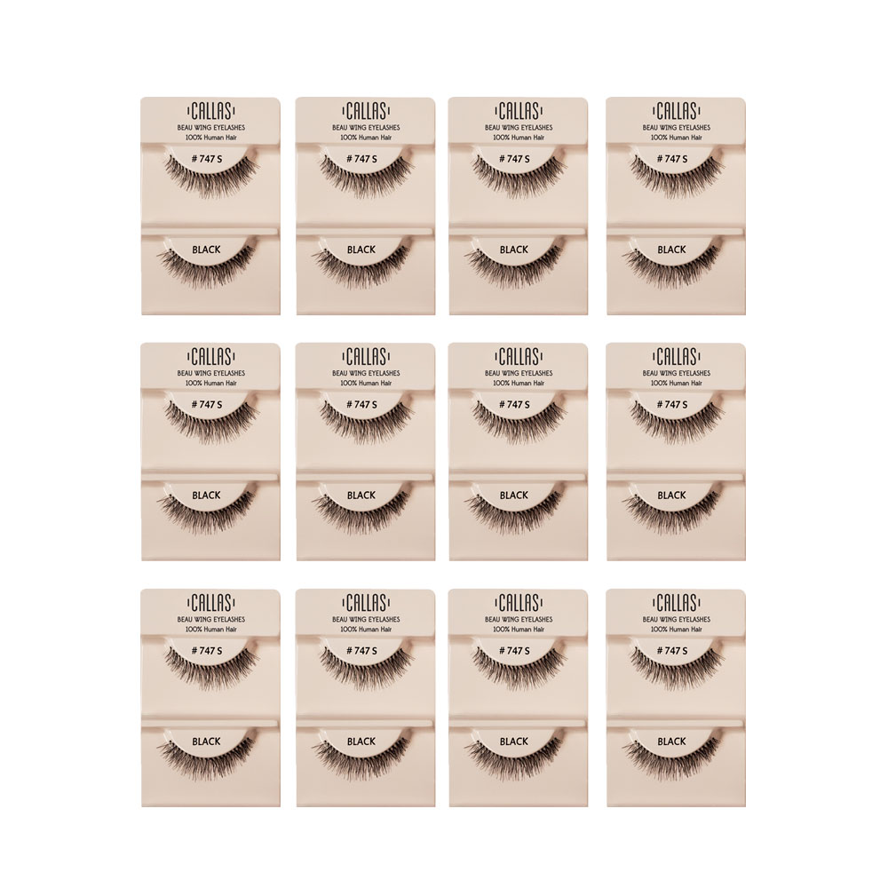 Callas Beau Wing Eyelashes #747 S (1 pair x Minimum 12 sets) Callas Beau Wing Eyelashes #747 S (1 pair x Minimum 12 sets)