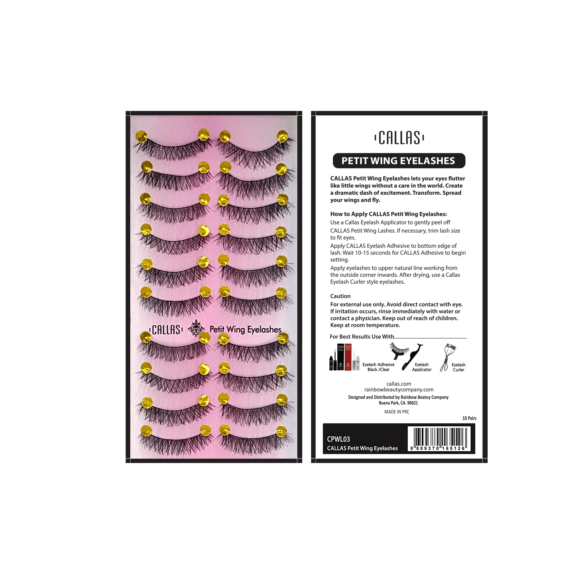 Callas Petit Wing Eyelashes (CPWL-03) -10 Pairs Callas Petit Wing Eyelashes (CPWL-03) -10 Pairs