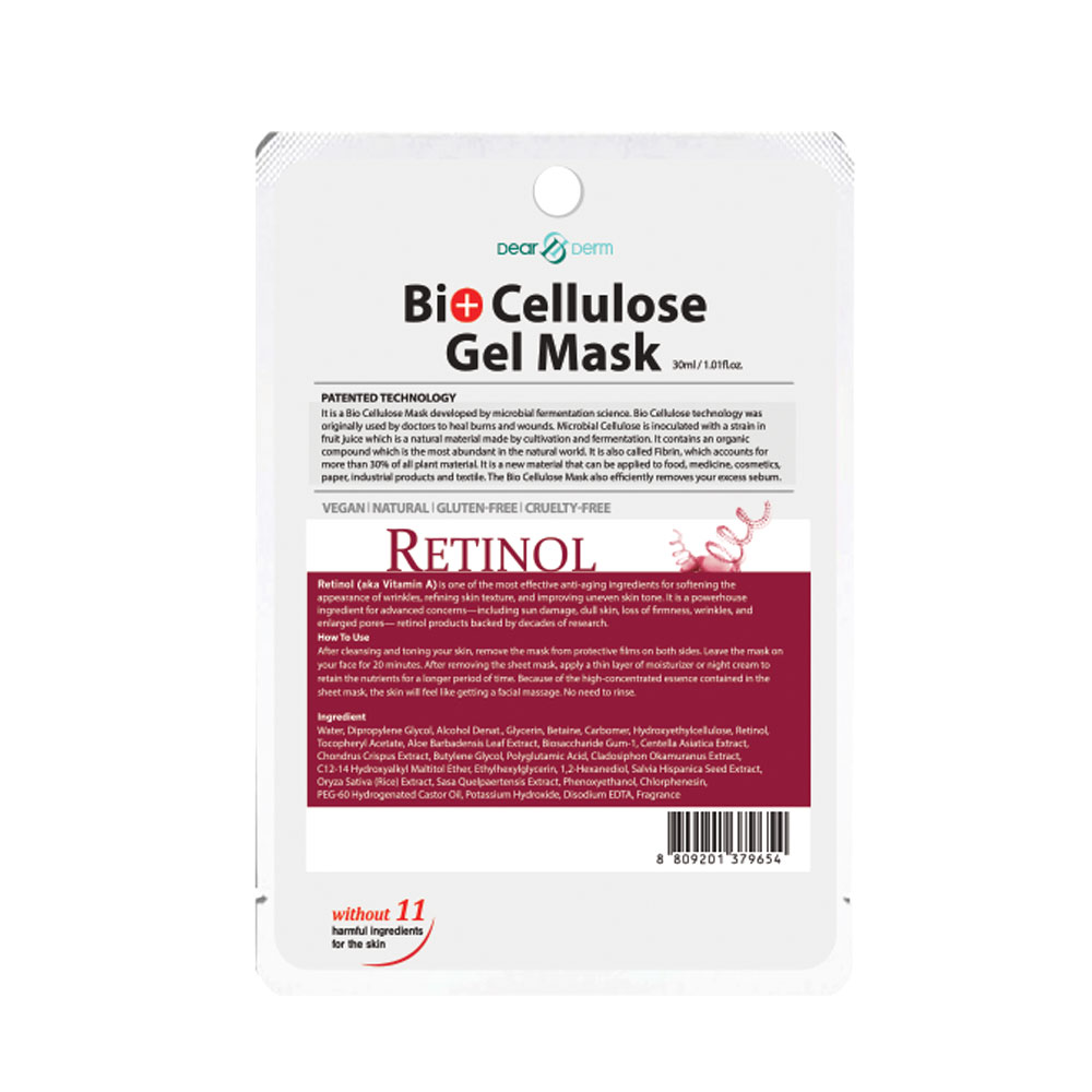 Dearderm Bio Cellulose Gel Mask - Retinol Dearderm Bio Cellulose Gel Mask - Retinol