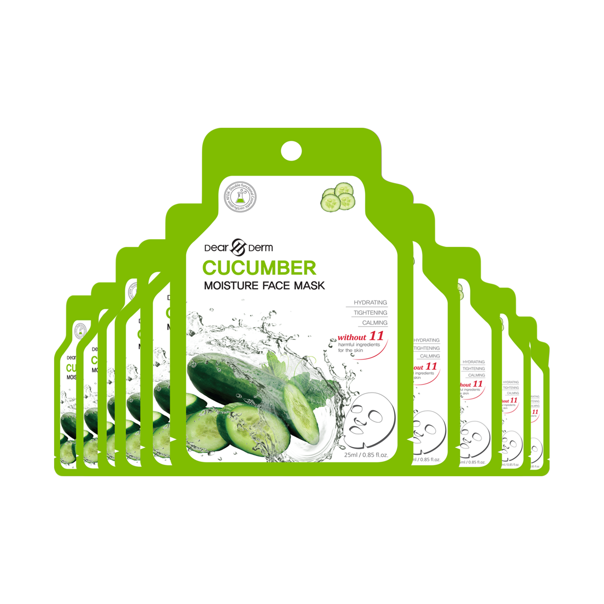 Dearderm Cucumber Moisture Face Mask Sheet 25ml / 0.85 fl.oz. Dearderm Cucumber Moisture Face Mask Sheet 25ml / 0.85 fl.oz.
