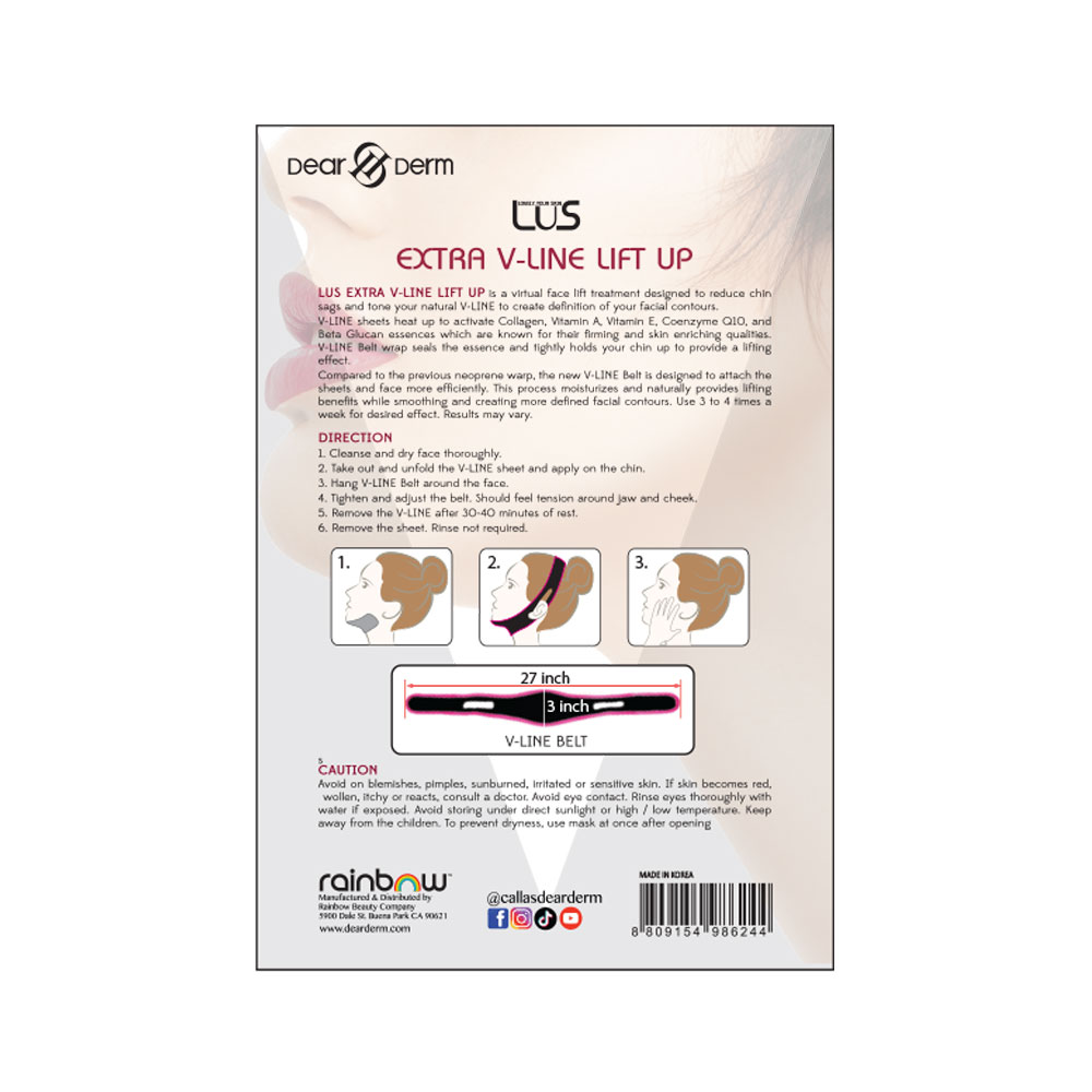 Dearderm Lus Extra V-Line Lift Up (Beauty V-Line Face) - Band + 7 Sheets Dearderm Lus Extra V-Line Lift Up (Beauty V-Line Face) - Band + 7 Sheets