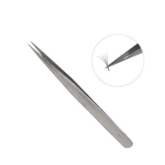 Vetus Stainless Tweezers Volume and Individual Eyelash Extension Application Tool -ST-12  Straight (Medium Tip)